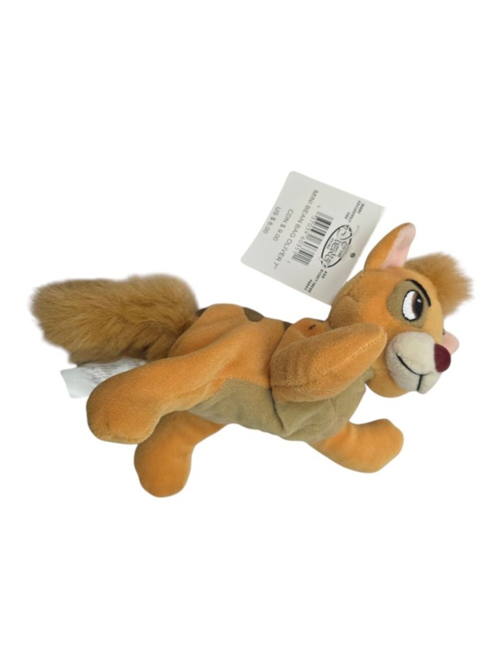 Oliver Disney Store Mini Bean Bag Oliver & Co Plush Toy 7" Stuffed Animal NWT